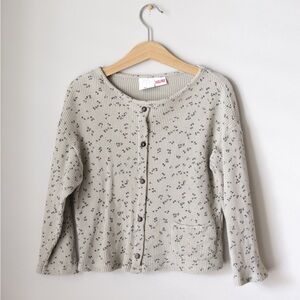 ZARA Kids Waffle Knit Button-Up Cardigan (2-3Y)